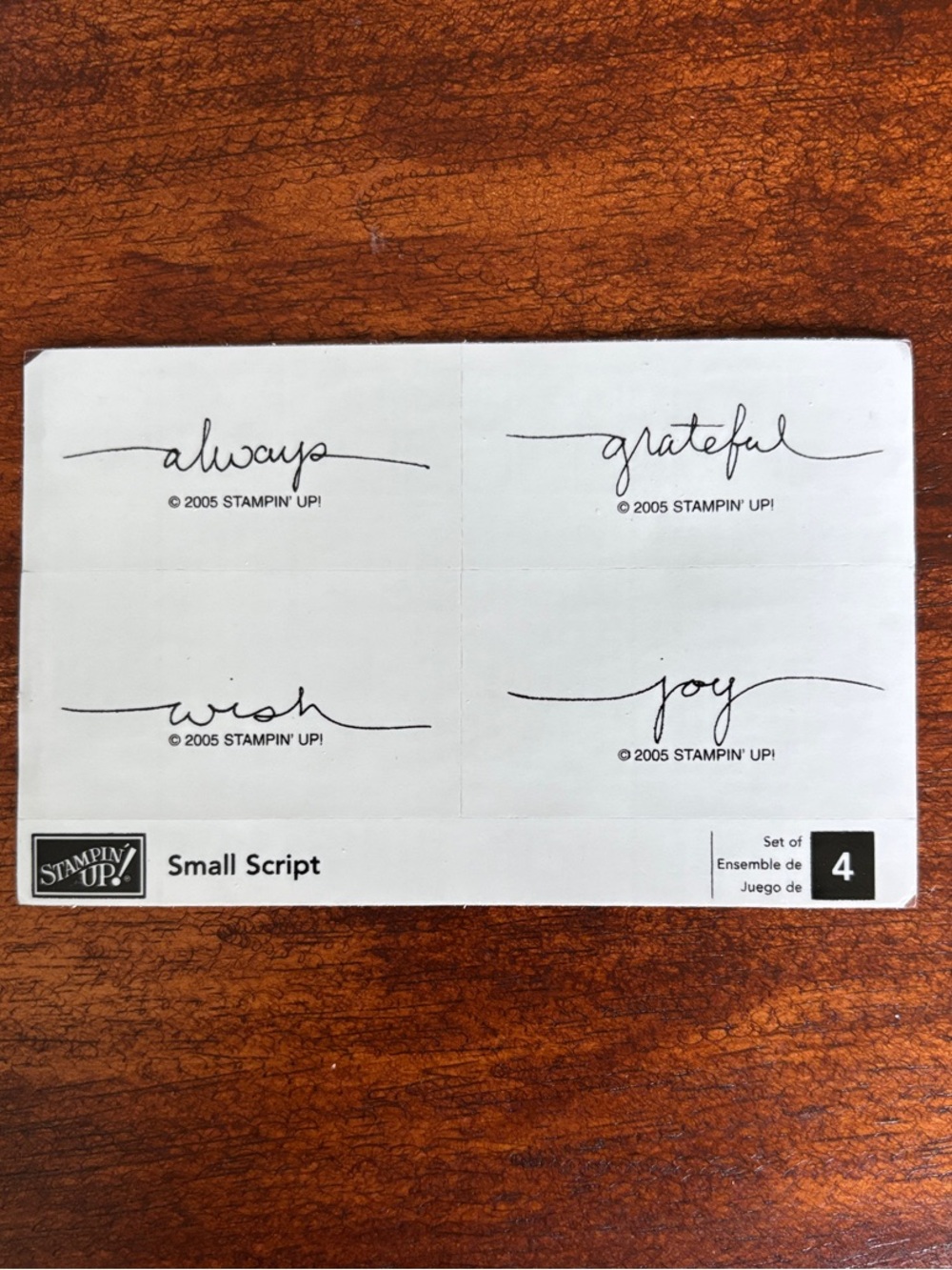 Stampin' Up! Stamp Set Small Script Sentiment
